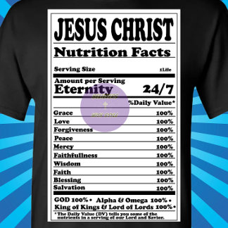 Camiseta Rótulo de Fatos Nutricionais - Cristão