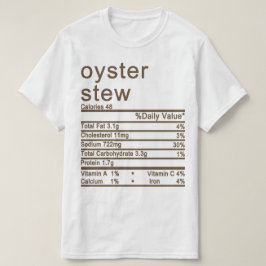 Camiseta rótulo de Fatos Nutricionais de Stew Stew
