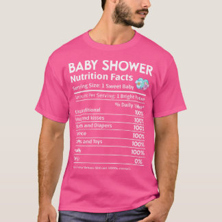 Camiseta Rótulo de Fatos Nutricionais do chá de fraldas