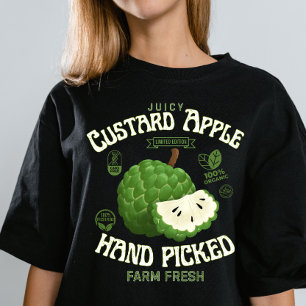 Camiseta Rótulo de Fruta de Anona Suculenta