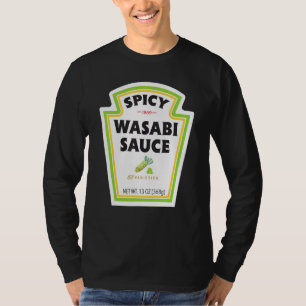Camiseta Rótulo de Garrafa de Molho de Wasabi Picante Fanta