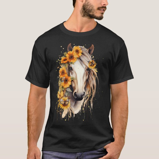 Camiseta Rótulo de girassol (Frente)