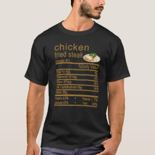 Camiseta Rótulo de Informações Nutricionais de Bife Frito d