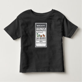Camiseta Rótulo de Ingrediente de Menino Engraçado Simples