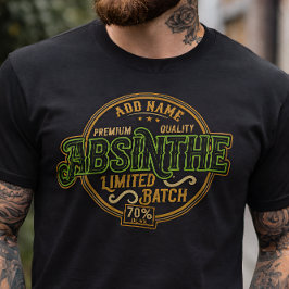 Camiseta Rótulo de Licor de Espírito de Absinto Herbal - Pe