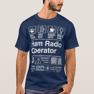 Camiseta Rótulo de Produto do Operador de Rádio Ham - Prese