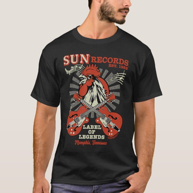 Camiseta Rótulo de Registros Sun de Legendas (Frente)