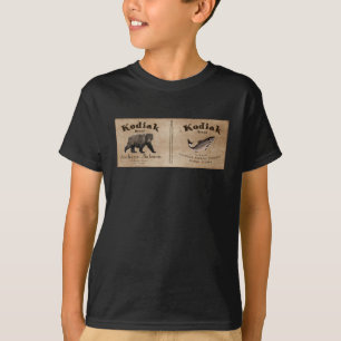 Camiseta Rótulo de Salmão Vintage Kodiak
