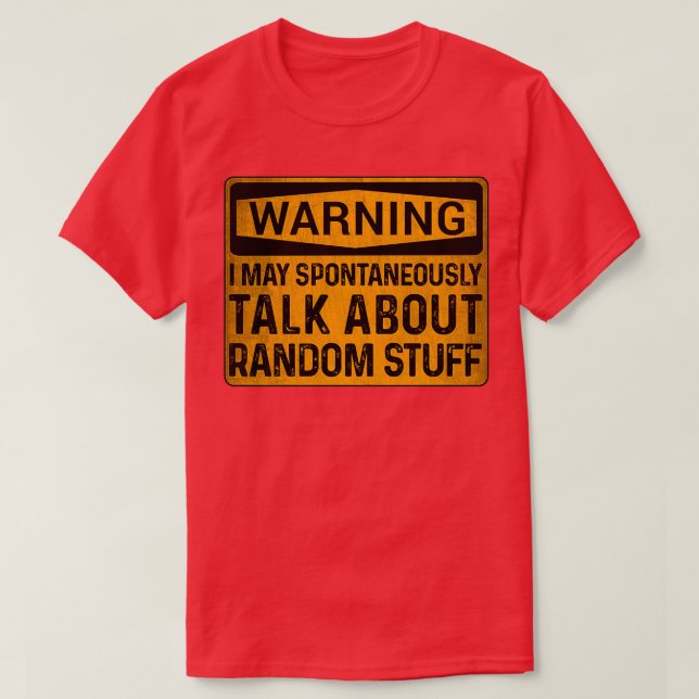 Camiseta Rótulo de Sinal de Advertência ADHD (Frente do Design)
