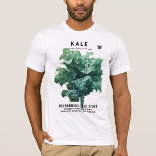 Camiseta Rótulo do Pacote de Semente de Kale