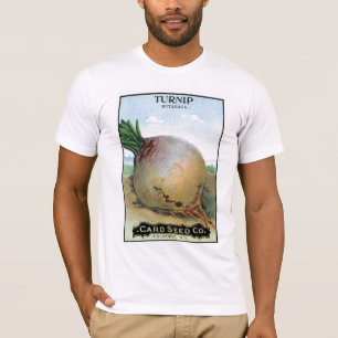 Camiseta Rótulo do Pacote de Sementes de Nabo