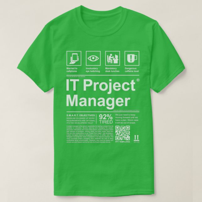 CAMISETA RÓTULO DO PROJECT MANAGER (Frente do Design)
