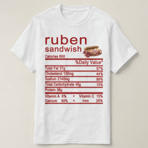 Camiseta Rótulo dos fatos nutricionais