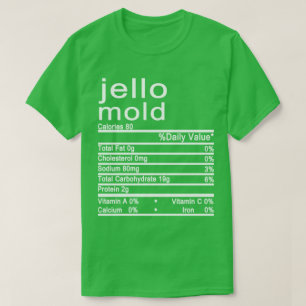 Camiseta Rótulo dos fatos nutricionais