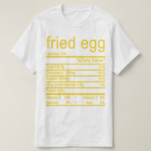 Camiseta Rótulo dos fatos nutricionais