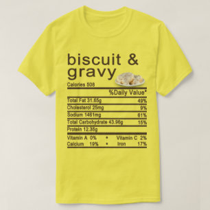 Camiseta rótulo dos fatos nutricionais de biscoitos e de mo
