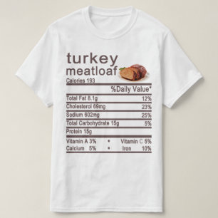 Camiseta rótulo dos Fatos Nutricionais do Folheto Informat