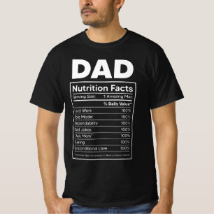 Camiseta Rótulo "Fatos Nutricionais" do pai