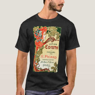 Camiseta Rótulo francês Art Nouveau de 1910