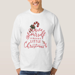 Camiseta Rótulo Personalizado de Cana de Açúcar Natal