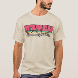 Camiseta Rótulo Retro R'lyeh Cthulhu