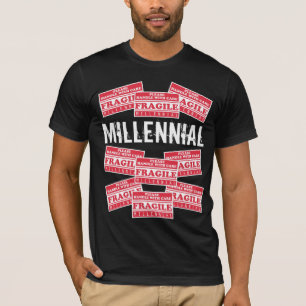 Camiseta Rótulos Frágeis Do Milênio, Cuide Com Cuidado