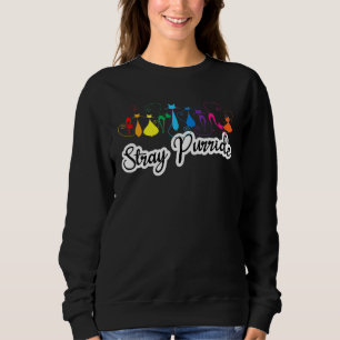 Camiseta Roubagem De Roupa Colorida Gatos De Tnr Ear Dançad