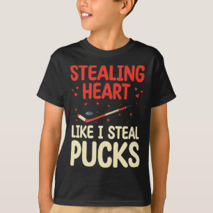 Camiseta Roubando Coração Como Eu Roubo Disco de Hockey Pla
