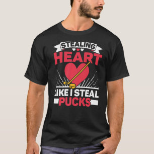 Camiseta Roubando Coração Como Roubo Jogador de Hóquei 1