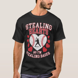 Camiseta Roubando Corações Como Roubo Bases De Beisebol