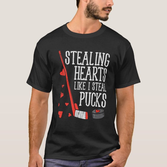 Camiseta Roubando Corações Como Se Eu Roubasse Pucks De Gel (Frente)