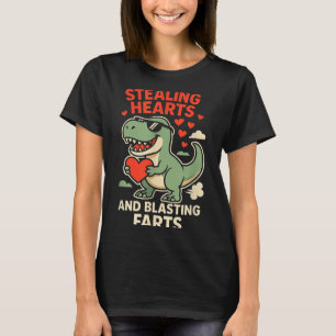 Camiseta Roubando Corações E Explodindo Fartos Trex Criança