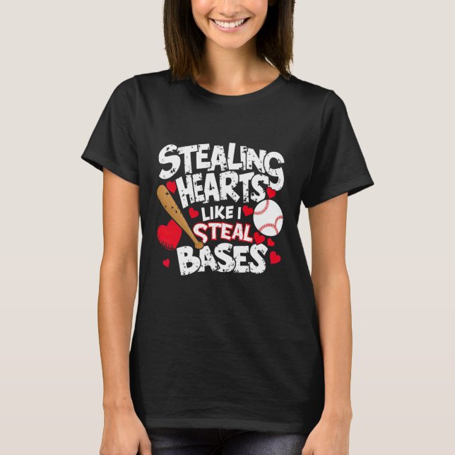 Camiseta Roubar Corações Como Roubo Bases (Frente)