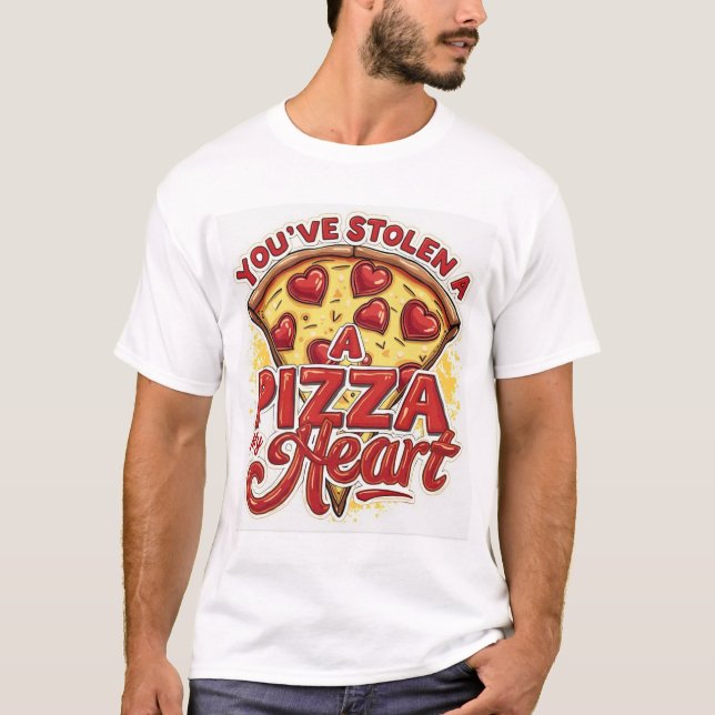 Camiseta Roubaste uma Pizza Meu Coração (Frente)