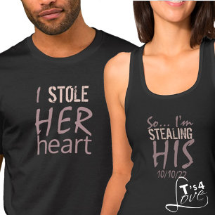 Camiseta Roubei o coração dela e estou roubando