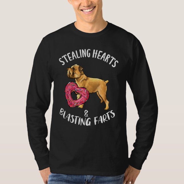 Camiseta Roubo De Corações Explosivos Bruxelas Griffon Va (Frente)