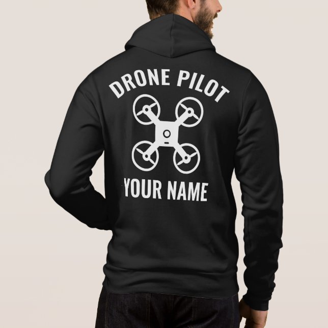 Camiseta Roubo piloto de drone personalizado com o logotipo (Verso)