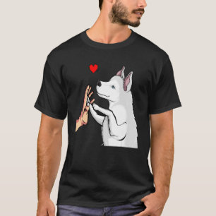 Camiseta Rouco Branco Ama Cachorro Bonito Mãe Meninas