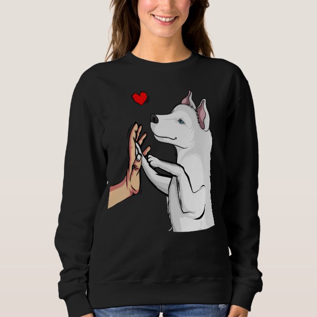 Camiseta Rouco Branco Ama Cachorro Bonito Mãe Meninas (Frente)