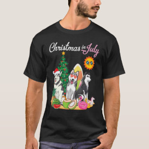 Camiseta Rouco Cachorro Feliz Natal No Pai De Julho Mãe Mam
