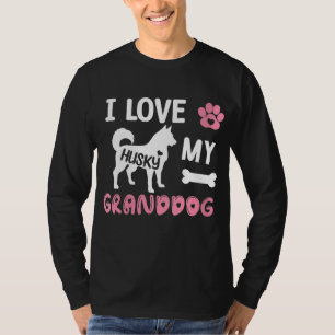 Camiseta Rouco Cachorro Vovó Oferece Eu Amo Meu Avô Rouco D