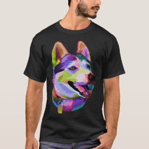 Camiseta rouco Colorida do Cachorro