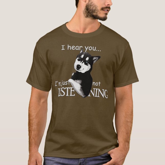 Camiseta Rouco de Cachorro Siberiano Husky (Frente)