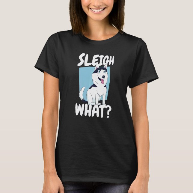 Camiseta Rouco De Dormência De Cachorro Sleigh Que Luz (Frente)