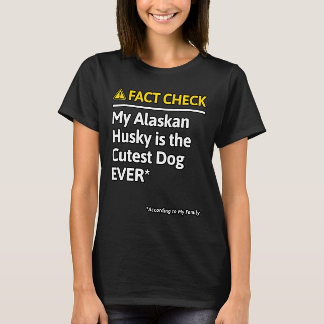 Camiseta Rouco do Alasca Proprietário do Cachorro Funny Fac (Frente)