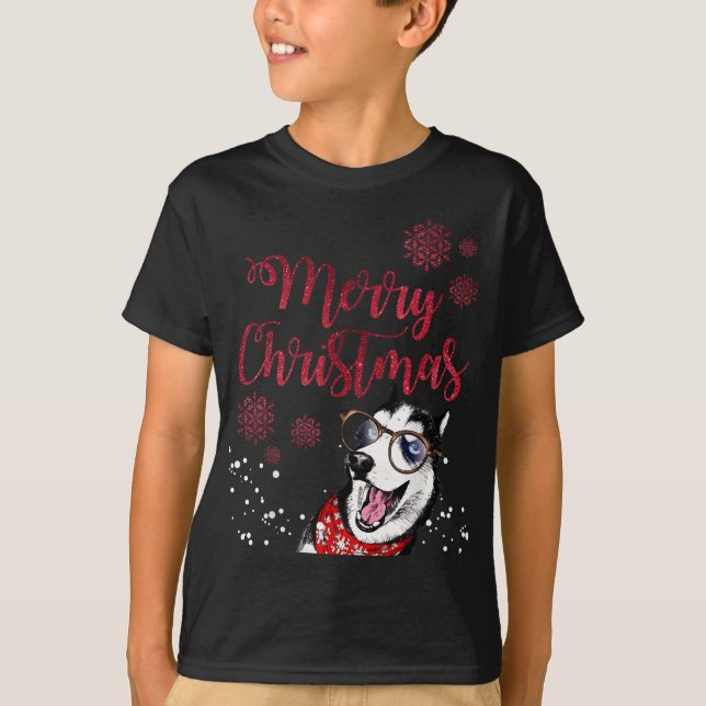Camiseta Rouco Engraçado Cachorro Feio Natal Feliz (Frente)
