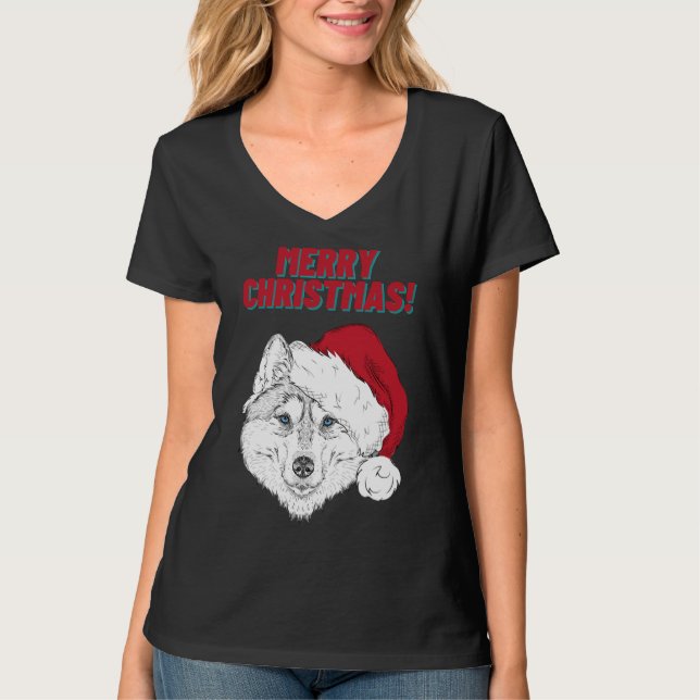 Camiseta Rouco Estilo de Natal Feliz 1 (Frente)