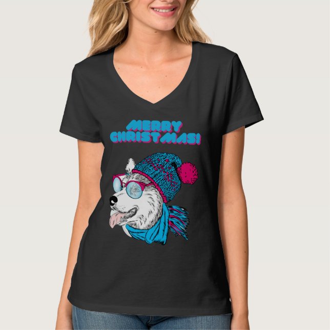 Camiseta Rouco Estilo de Natal Feliz 2 (Frente)