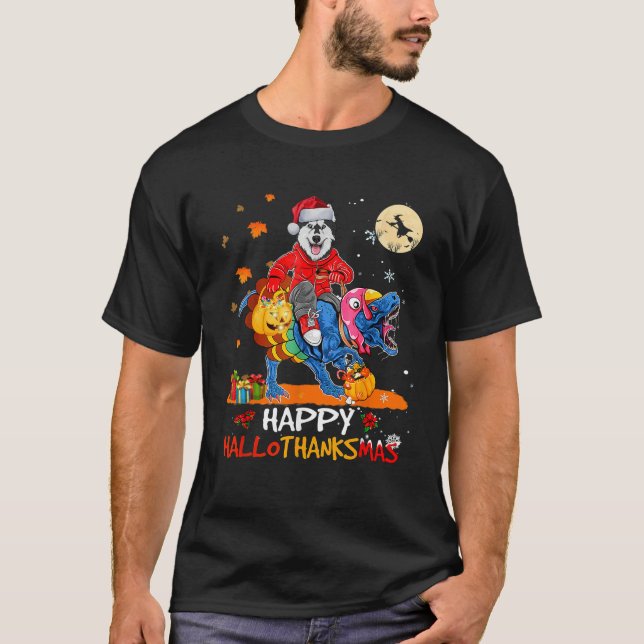 Camiseta Rouco Feliz Dia das Bruxas de Hallothanksmas (Frente)