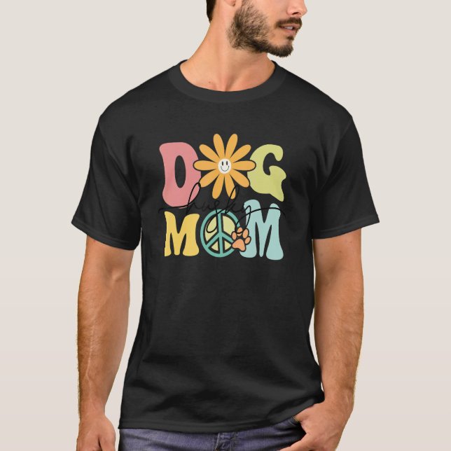 Camiseta Rouco Groovy Dog Mãe Mulheres Pet (Frente)